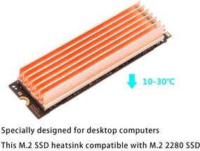 img 1 attached to 🔥 Awxlumv M.2 Heatsink: Pure Copper NVMe M2 2280 SSD Cooler with Thermal Pad for Enhanced Desk Computer Performance (2 Pcs)