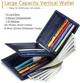 img 2 attached to Discover the Trendy BULLCAPTAIN Leather Reversible Men's Wallets and Accessories: High Capacity, Style, and Functionality!