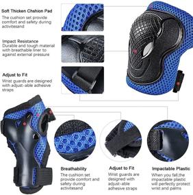 img 3 attached to 🛴 CPSC Certified Skateboard Bike Helmet with Knee Pads, Elbow Pads, Wrist Guards – Ventilated Multi-Sport Gear for Scooter, Roller Skate, Inline Skating, Rollerblading, Skateboarding, Climbing, Cycling