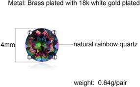 img 1 attached to 🌈 Hypoallergenic Colorful Rainbow Quartz Earrings: Fashionable Jewelry Gifts for Men and Women