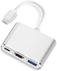 img 2 attached to 4K / 30Hz USB-C to HDMI Adapter - 3-in-1 Type-C Converter Cable for MacBook Pro, MacBook, Mac Pro, iMac, Chromebook, and USB 3.0 Type-C Devices (2017/2018)