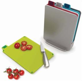 img 3 attached to 🔪 Color Coded Joseph Joseph Index Cutting Board Set with Storage Case - Dishwasher-Safe and Silver-Mini