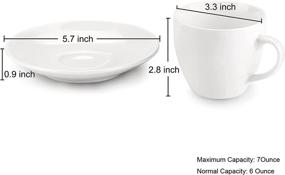 img 2 attached to Premium MIWARE Porcelain Cappuccino Saucers for Perfectly-Sized Cups