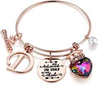 yoosteel 2021 graduation gifts charm bracelets - engraved initial inspirational bracelets: 'she believed she could so she did' - ideal college graduation gifts for him/her, 2021 high school logo