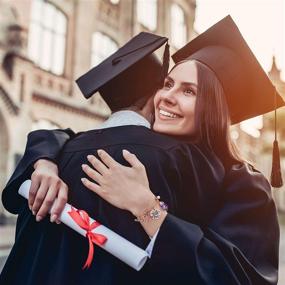 img 2 attached to Yoosteel 2021 Graduation Gifts Charm Bracelets - Engraved Initial Inspirational Bracelets: 'She Believed She Could So She Did' - Ideal College Graduation Gifts for Him/Her, 2021 High School