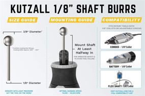 img 3 attached to Kutzall Extreme Sphere Rotary Burr | Very Coarse Woodworking Attachment (1/8'' Shaft) - Dremel, Foredom, DeWalt, Milwaukee | Abrasive Tungsten Carbide | 3/8'' Head Diameter (SX-38-EC)