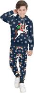 🎄 shop the best besserbay boys christmas ugly sweatshirt set with pockets 4-12 years logo