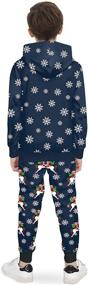 img 2 attached to 🎄 Shop the Best BesserBay Boys Christmas Ugly Sweatshirt Set with Pockets 4-12 Years