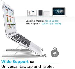 img 3 attached to 💻 Kavalan Portable Laptop Stand: Slim Aluminum Holder for MacBook Pro Air & more - Adjustable Ergonomic Height, Includes Storage Bag (Silver)