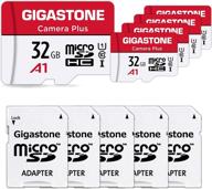 💾 gigastone micro sd card 32gb 5-pack: camera plus, memory card for video camera, wyze cam, security camera, roku - full hd video, uhs-i u1 a1 class 10, up to 90mb/s with adapter logo