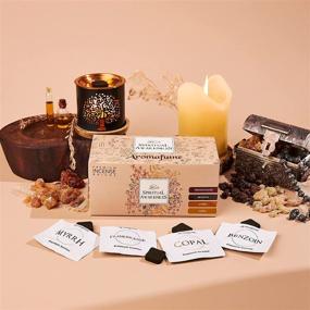 img 2 attached to 🕉️ Spiritual Awareness Incense Brick Gift Set by Aromafume - 12 Bricks & Tree of Life Exotic Burner, 3 Each: Frankincense, Myrrh, Copal & Benzoin. Ideal for Spiritual Cleansing & Enhanced Connection