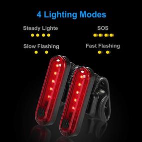 img 1 attached to 🚴 2021 Upgraded Version LED Bike Tail Lights: Ultra Bright USB Rechargeable Rear Bike Lights (2 Pack)