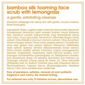 img 3 attached to 🎍 Bamboo Silk Foaming Face Scrub: Refreshing Lemongrass, 4 Ounce Tube