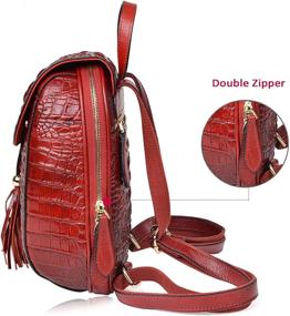 img 1 attached to 👜 PIJUSHI Crocodile Fashion Leather Backpack: Stylish Women's Handbags & Wallets