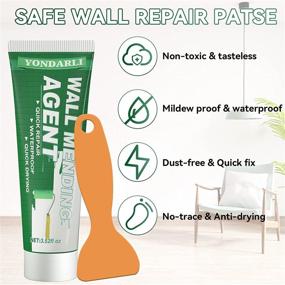 img 3 attached to 🔧 Quick and Easy Waterproof Spackle Wall Repair Kit with Scraper - Patch Repair for Drywall, Plaster, Dent, Wood Scratch - Home Wall Hole Filling Solution (1 Pack)