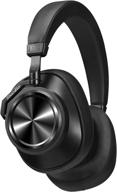 🎧 накладные беспроводные наушники bluetooth, черный bluedio t7 turbine: настраиваемая система активного шумоподавления, гарнитура с hi-fi стерео и драйвером 57 мм, время работы - 30 часов. беспроводные наушники с микрофоном для пк, мобильного телефона, путешествий, работы. логотип