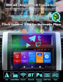 img 3 attached to 🚗 7-дюймовая автомагнитола Android 10.0 с двумя шлюзами, навигацией GPS, сенсорным экраном, Bluetooth, SWC, WiFi, Mirror Link, проигрывателем видео 1080P. В комплекте внешний микрофон и пульт дистанционного управления.