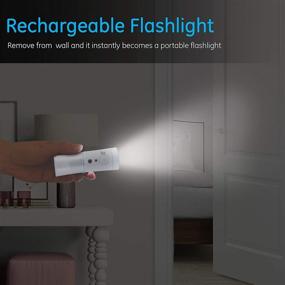 img 1 attached to GE 3-in-1 LED Power Failure Night Light, Rechargeable, Light Sensing, Auto On/Off, Foldable Plug, Soft White, Emergency Flashlight, Hurricane, Storm, Tornado, Glossy White Finish, 11096