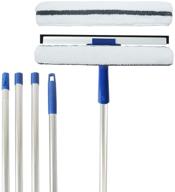🧼 ittaho all purpose window squeegee with 58-inch stainless steel long handle and 2 pcs microfiber scrubber sleeve - 12-inch squeegee for window, car, and hard-to-reach areas cleaning tool logo