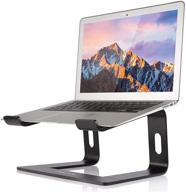 💻 jarlink aluminum laptop stand: ergonomic detachable holder for macbook air pro/dell xps/hp/lenovo (up to 15.6 inches) - black logo