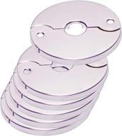 🛠️ floor and ceiling plate cover split flange replacement and repair kit - convenient chrome finish for 1/2 inch ips galvanized pipes or 3/4 inch copper pipes (pack of 6) логотип