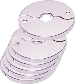 img 4 attached to 🛠️ Floor and Ceiling Plate Cover Split Flange Replacement and Repair Kit - Convenient Chrome Finish for 1/2 inch IPS Galvanized Pipes or 3/4 inch Copper Pipes (Pack of 6)