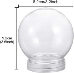img 3 attached to 🎄 3.6 Inch Clear Plastic DIY Crafts Christmas Decoration Snow Globe with Screw-Off Cap - Auihiay