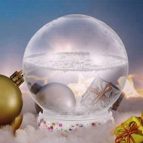 img 1 attached to 🎄 3.6 Inch Clear Plastic DIY Crafts Christmas Decoration Snow Globe with Screw-Off Cap - Auihiay