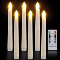 🕯️ enhance every occasion with pchero 7.9" flameless candles - ivory led taper dripless floating flickering candles for wedding, christmas, and valentine's decorations - remote timer included логотип