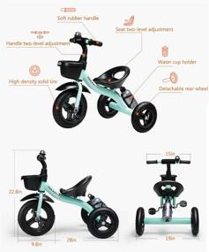 img 2 attached to 🚲 COOL-Series Kids Trike - Multicolor Toddler Tricycle Stroller with Storage Bin and Cup Holder for 2-5 Years Old Boys and Girls - Indoor & Outdoor 3 Wheel Pedal Bike