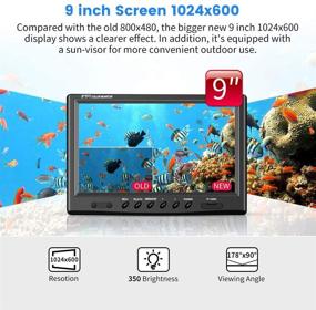 img 1 attached to 📷 Eyoyo Underwater Fishing Camera: Upgraded 720P Fish Finder with 9 inch Screen and DVR Function for Ice, Lake, Boat, Sea Fishing