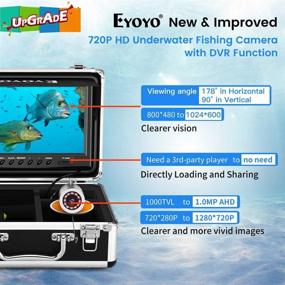 img 3 attached to 📷 Eyoyo Underwater Fishing Camera: Upgraded 720P Fish Finder with 9 inch Screen and DVR Function for Ice, Lake, Boat, Sea Fishing