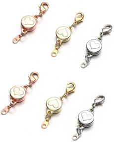 img 4 attached to Zpsolution Locking Magnetic Bracelet Clasps: Easy-On and Quick-Release Necklace Extenders for Arthritis