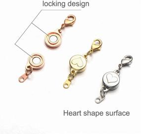 img 3 attached to Zpsolution Locking Magnetic Bracelet Clasps: Easy-On and Quick-Release Necklace Extenders for Arthritis