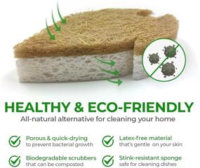 img 2 attached to Biodegradable Natural Kitchen Sponge Compostable Household Supplies