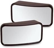🚗 2-pack blind spot mirrors for cars trucks minivans - large 3.9 x 2.5 inch size - adhesive tape back - convex shape for 3x wider view - enhanced visibility by perfect life ideas logo