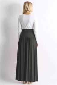 img 2 attached to 👗 Stylish Waisted Length XX Large Black Skirts for Women: Affordable Fashion