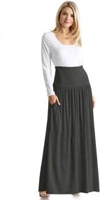 img 3 attached to 👗 Stylish Waisted Length XX Large Black Skirts for Women: Affordable Fashion