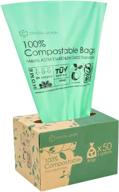 🍋 c crystal lemon compostable trash bags 6 gallon - heavy duty biodegradable kitchen garbage bags (50 counts) logo
