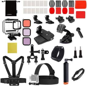 img 4 attached to 📸 Luxebell GoPro Hero 8 Action Camera Accessories Kit: Dive Waterproof Housing Case, Clear Filters, Float Pole, Chest Head Bike Mount – Ideal for Underwater, Surfing, Swimming, and Water Sports