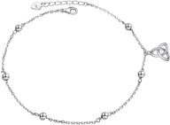 👣 серебряная подвижная браслетка на щиколотку 925 s925 для женщин: браслет на щиколотку flyow foot chain - изысканное украшение логотип