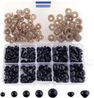 320pcs sonkerg safety eyes and noses with washers - craft black doll eyes for amigurumi, crochet toy, and stuffed animals - 7 sizes logo