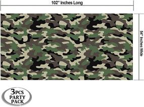 img 2 attached to Pack of 3 Army Plastic Tablecloths - 54”x102” Rectangular Camouflage Table Covers, Ideal Military Party Decorations, Camo Theme Plastic Tablecloth Set - by Anapoliz