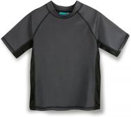 remeetou boys' clothing and 👕 swimwear: quick-dry short sleeve black rashguard logo
