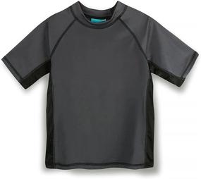 img 4 attached to REMEETOU Boys' Clothing and 👕 Swimwear: Quick-Dry Short Sleeve Black Rashguard