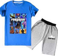 👦 boy's battle royale collage cotton t shirt: trendy apparel and clothing sets logo