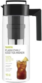 img 3 attached to 🍵 Takeya Iced Tea Maker: USA-Made with Flash Chill Technology, 2 Quart, in Sleek Black