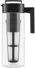 img 4 attached to 🍵 Takeya Iced Tea Maker: USA-Made with Flash Chill Technology, 2 Quart, in Sleek Black