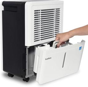img 1 attached to 🌬️ Ivation Energy Star Dehumidifier - 30 Pint Capacity - Designed for Spaces Up To 2,000 Sq Ft - Featuring Programmable Humidistat, Hose Connector, Auto Shutoff/Restart, Convenient Casters, and Washable Air Filter (30 Pint), White