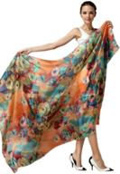 🌺 colorful oversized floral women's accessories: fashionable oblong scarves & wraps logo